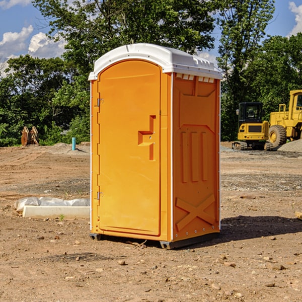 how often are the portable toilets cleaned and serviced during a rental period in Dellroy Ohio